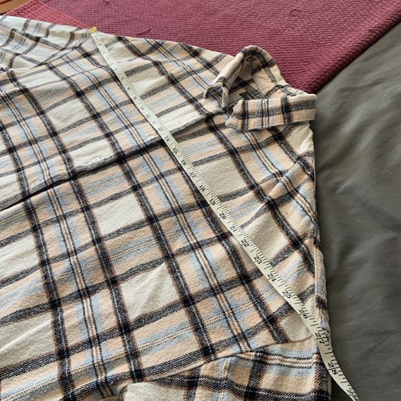 FRENCH CONNECTION SIZE S Drop Shoulder Flannel Button-up - Picture 4 of 9